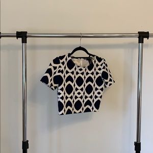 Pattern top | Aqua | two piece set | small